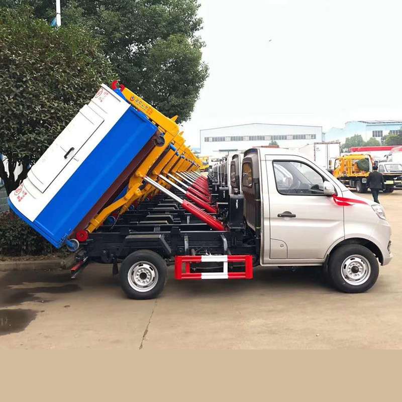 移动三方垃圾箱 车厢可卸式垃圾箱 桶装垃圾清运车价格