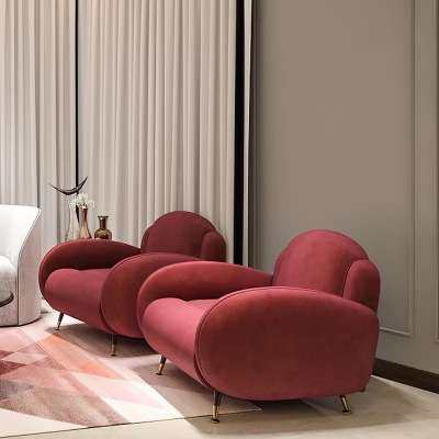 意式设计师轻奢布艺单人沙发椅法式中古现代绒布懒人休闲椅老虎椅,玩具/童车/益智/积木/模型,遥控车升级件/零配件,淘宝优惠券,粉丝福利购,淘宝优惠卷