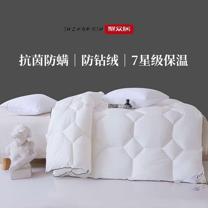 保暖羽丝绒被子冬被加厚保暖春秋九孔被芯太空丝棉被四季通用10斤