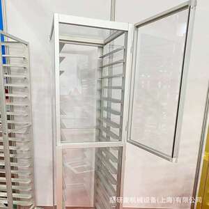 喆研麦18盘封闭式烤盘车架 不锈钢烤盘架子车 烘干箱烘车饼盘车