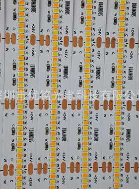 每米528灯高密度双色温灯带 24V 12mm 2700-6500k Ra95 20W/M高亮