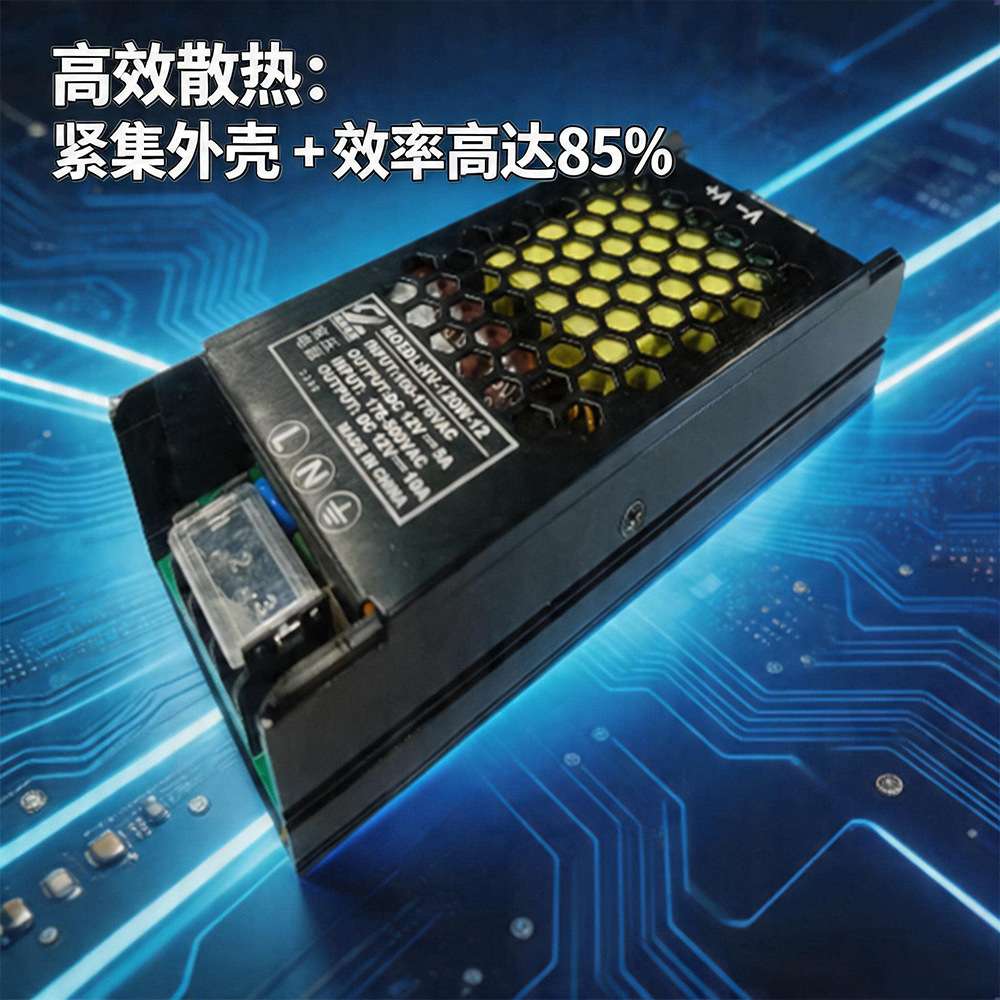 超宽高压输入过欠压60W/120W12V开关电源 充电桩一体机设备电源