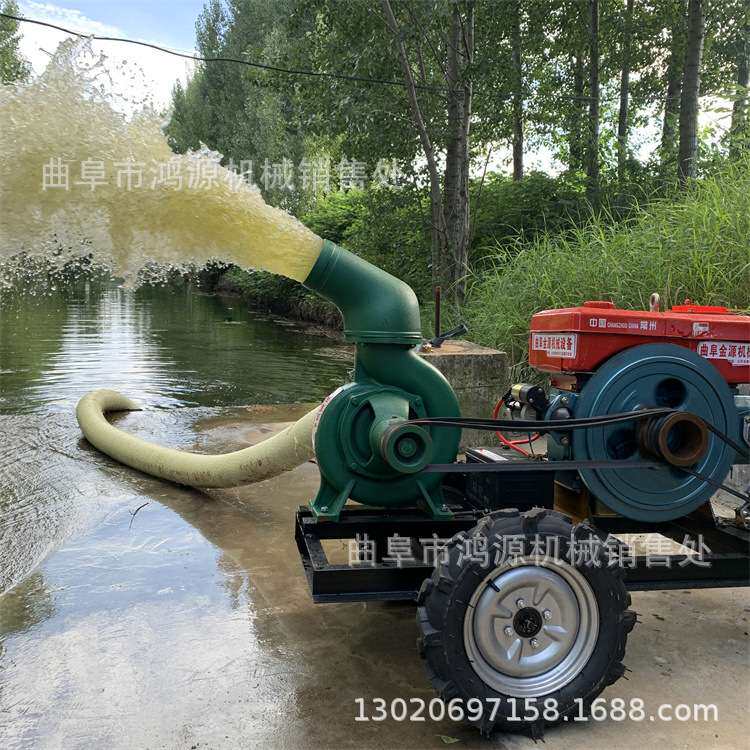 移动拖车款抽水泵 拖拉机后悬挂4进3出高压喷灌泵 大8寸抽水泵