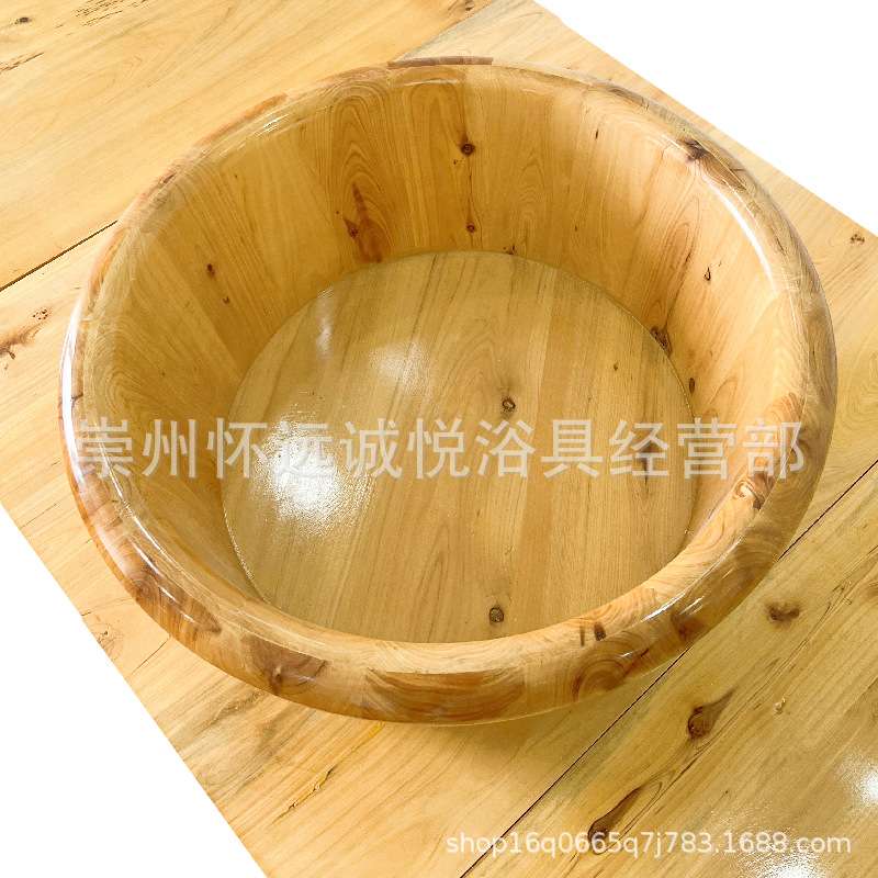 21高香柏木圆边双耳泡脚木盆足浴盆洗脚木桶厂家直供 实木制品