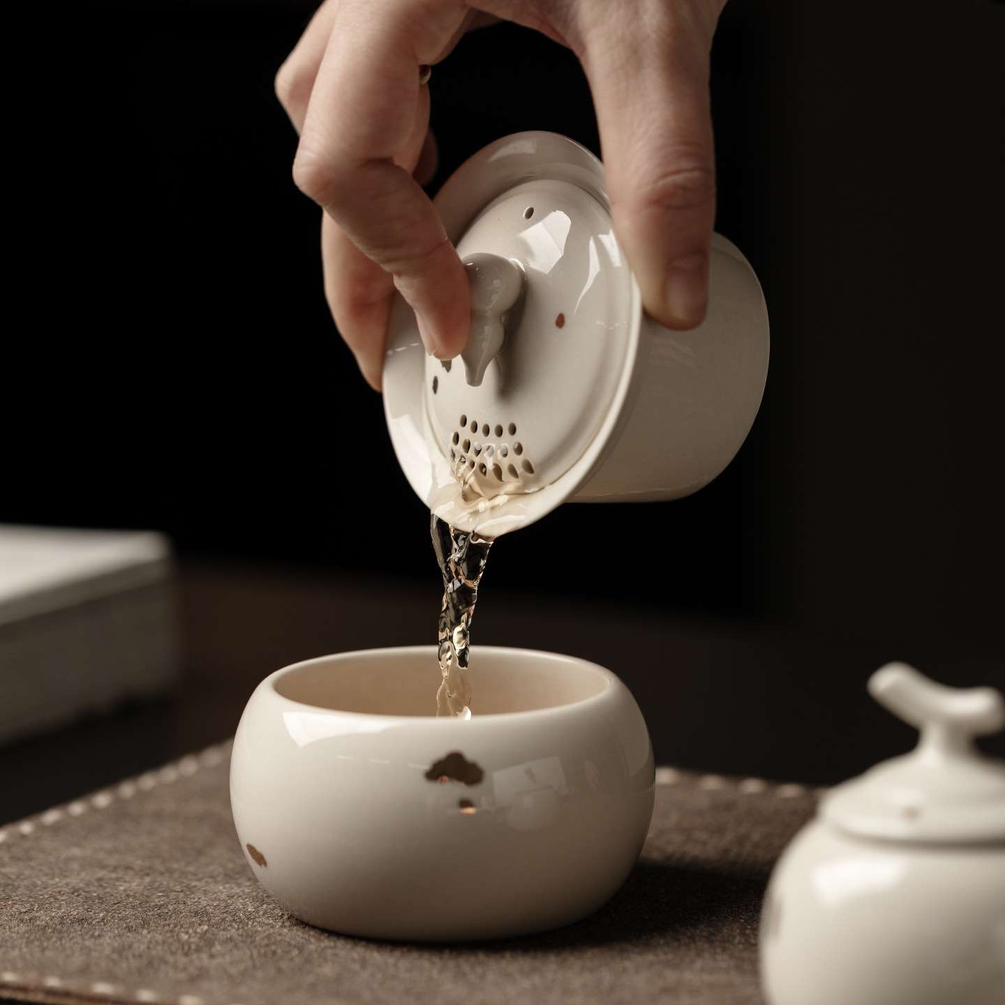 弥言创意陶瓷叠叠乐旅行茶具一人饮便携式快客杯户外便携一壶一杯