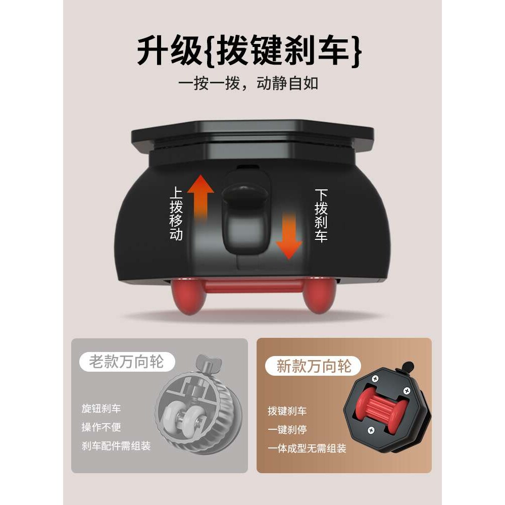 德国万向轮粘贴式滑轮底座家具移动神器超静音滚轮茶几床头柜底托