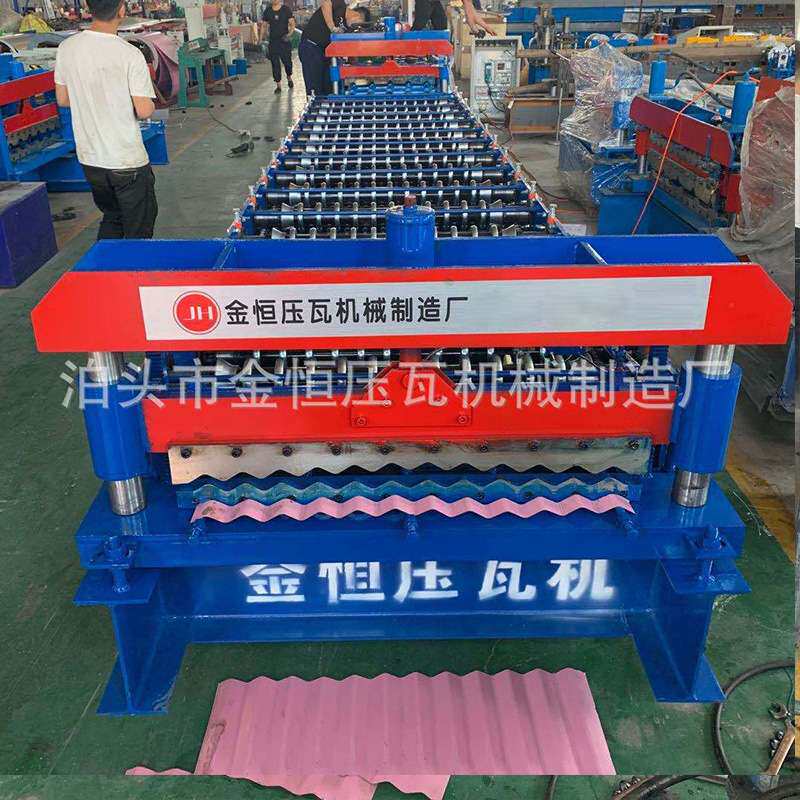 波纹板压瓦机圆弧彩钢瓦机小波浪板铁皮瓦设备850型压瓦机