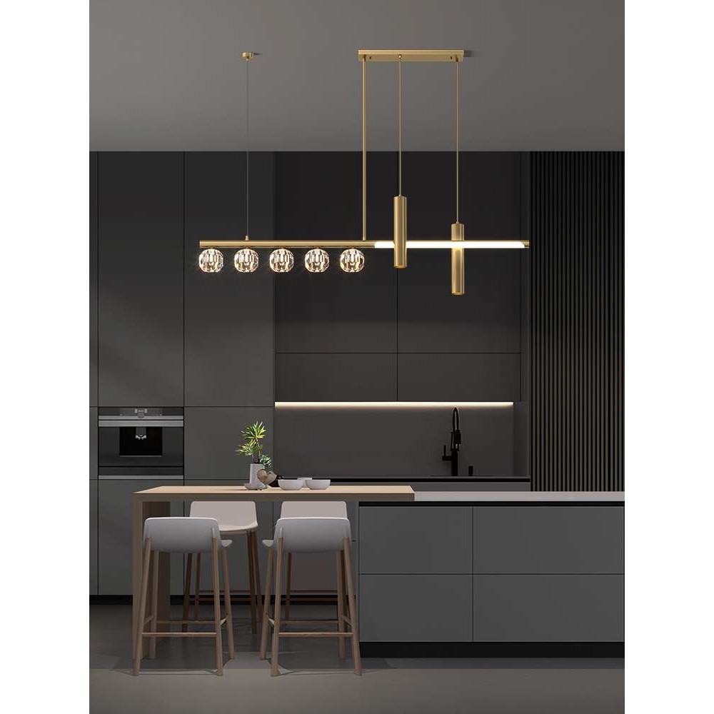 全铜餐厅灯吊灯轻奢灯具现代简约饭厅餐桌吧台北欧极简长条水晶灯,鲜花速递/花卉仿真/绿植园艺,割草机/草坪机,淘宝优惠券,粉丝福利购,淘宝优惠卷