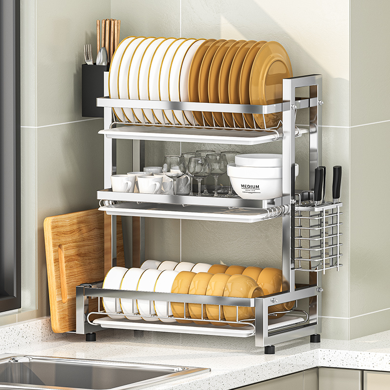 厨房置物a架碗碟收纳层架碗盘沥水架家用多功能放碗架碗筷收纳盒