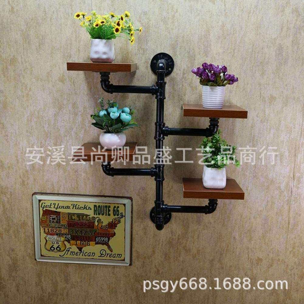 实木搁板架墙壁书架搁板展示架墙上置物架多层花架书架厂家直销