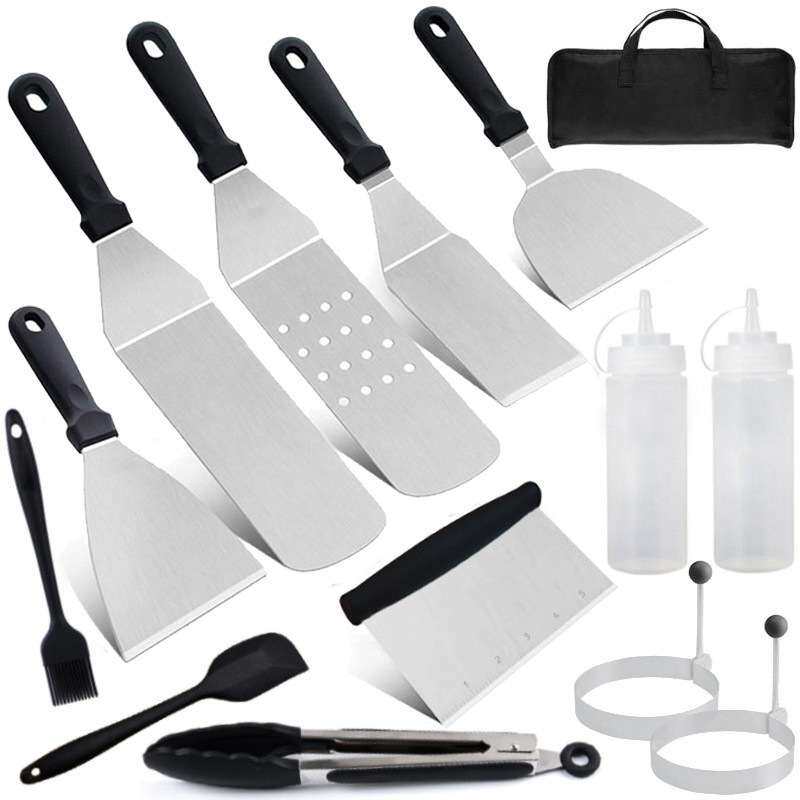 新品BBQ烤具6件套户外烧烤工具不锈钢烧烤铲套装烤肉叉铁板烧组合
