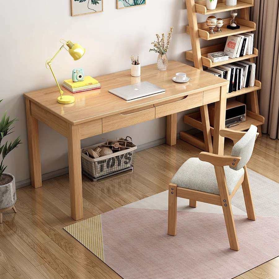 实木书桌现代中式写字台卧室家用中小学生学习桌简易电脑台式桌子,电子元器件市场,其它元器件,淘宝优惠券,粉丝福利购,淘宝优惠卷