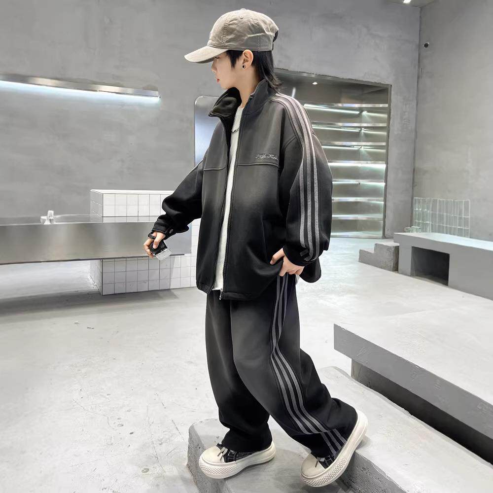 儿童套装春秋款2026新款男童春装运动服中大童春季外套两件套