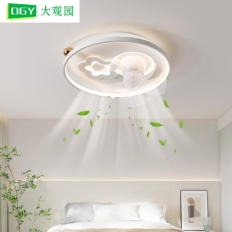 摇头风扇灯吸顶灯简约现代房间书房儿童卧室吊扇灯2025年新款542L