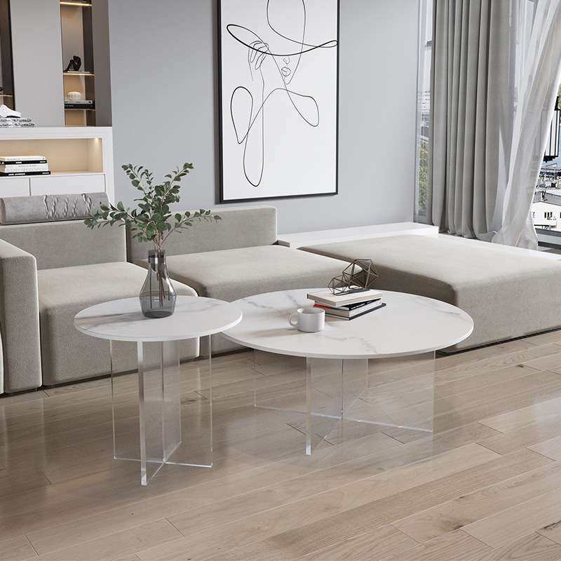 意式小户型岩板茶几创意设计悬浮简约亚克力茶几酒店民宿茶几组合,电子元器件市场,其它元器件,淘宝优惠券,粉丝福利购,淘宝优惠卷