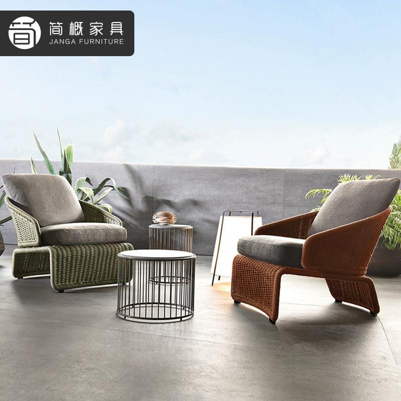 户外别墅沙发藤家具庭院阳台防水防晒藤椅茶几组合露台三件套沙发