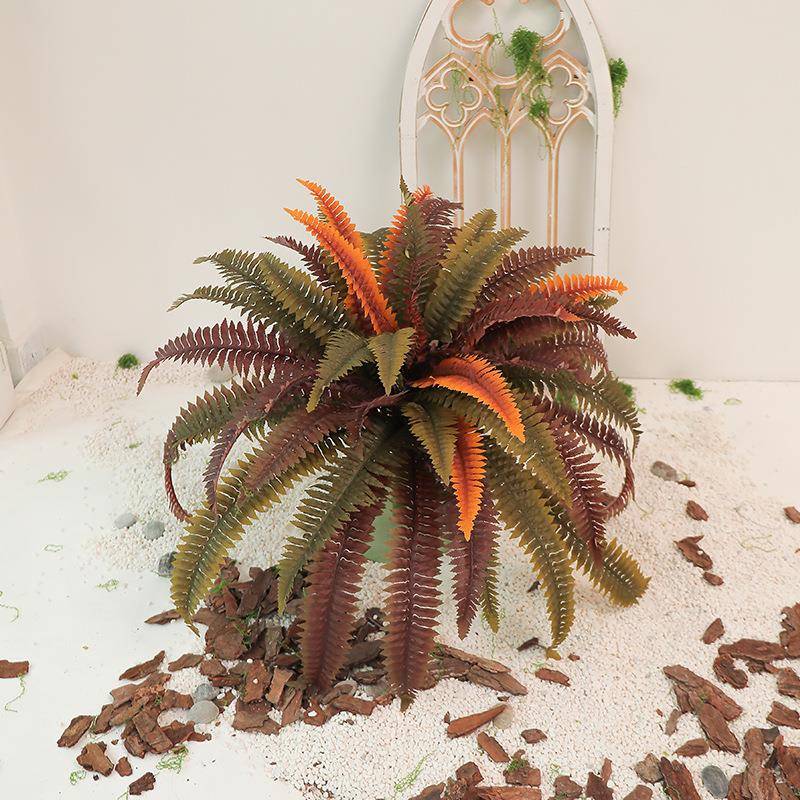 仿真绿植波斯蕨类高端室内装饰假植物叶子摆件景观假花树造景装饰