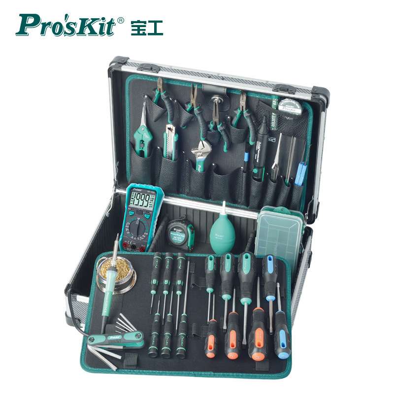 宝工PK-1305NH专业电路维修工具组家用维修五金工具套装(39件)
