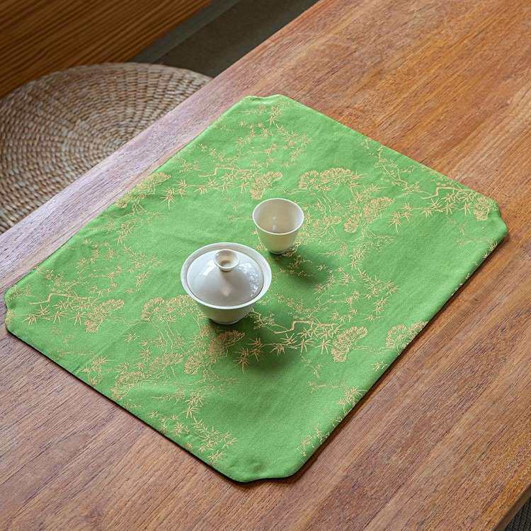 新中式高端禅意茶席中国风轻奢防水桌旗茶桌垫布防烫茶台干泡杯垫