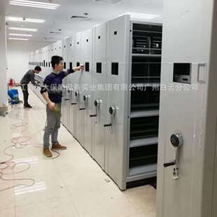 博物馆密集货柜 油画瓷器存放柜手摇轨道式移动密集货架上门测量