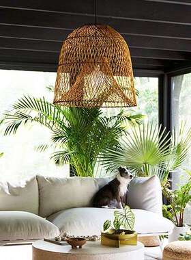 北欧风格实木床1.8米藤编双人床酒店民宿藤艺家具设计师款藤床