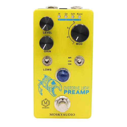 MOSKYAUDIO LM741乐器吉他效果器过载失真前级效果器