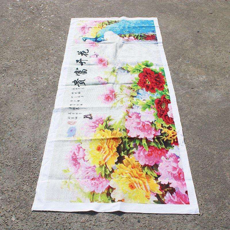 绣好的纯手工十字绣成品花开富贵孔雀图吉祥富贵客厅画不带框