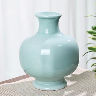 小原流花器豆青窯花瓶小源流专业插花器陶瓷花器剑山插花器