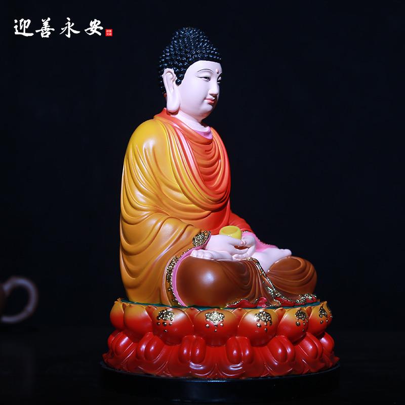 迎善永安工艺释迦牟尼佛阿弥陀佛三宝佛树脂玻璃钢大日如来佛摆件