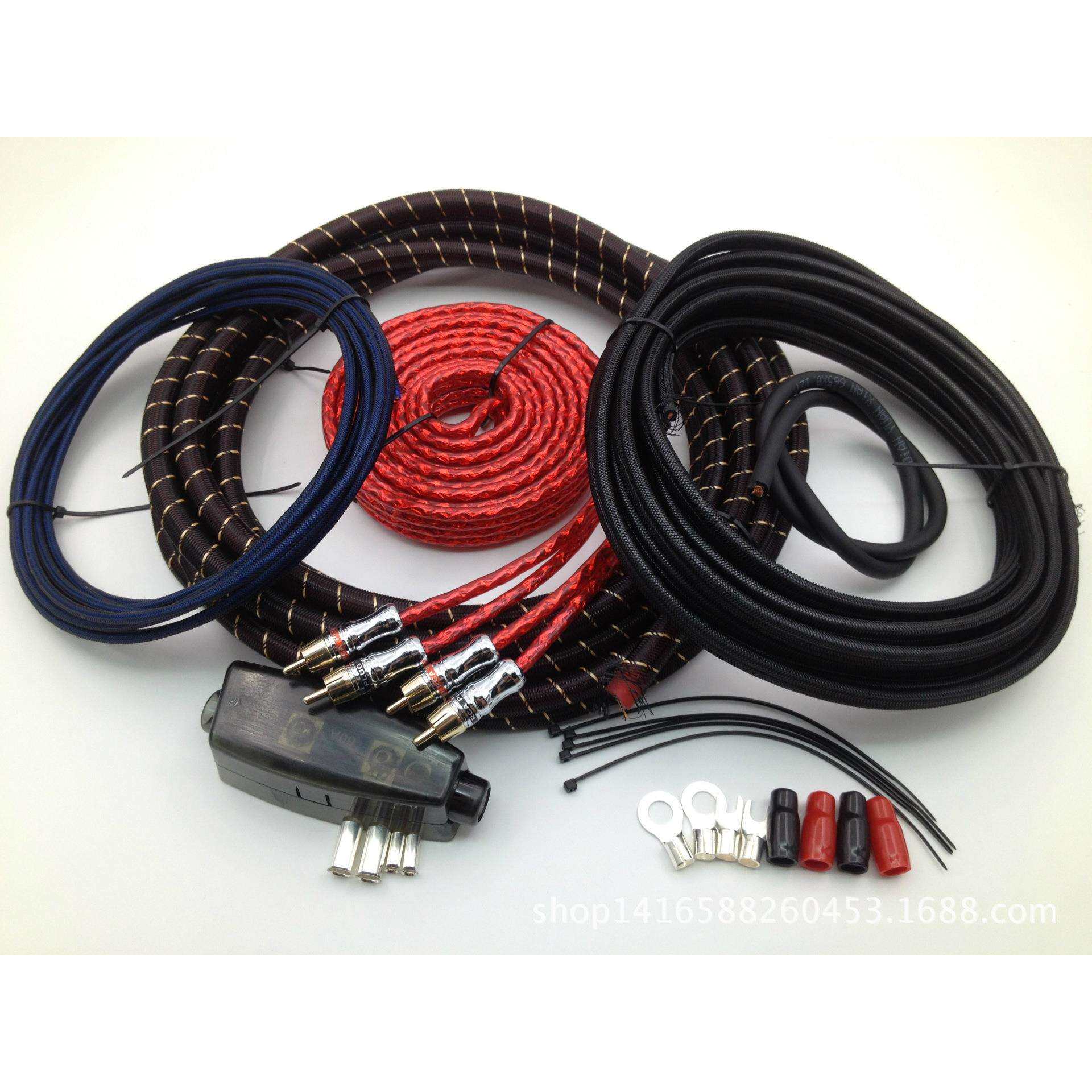 4GA纯铜汽车音响功放套线低音炮套线改装音响电源线喇叭线音频线