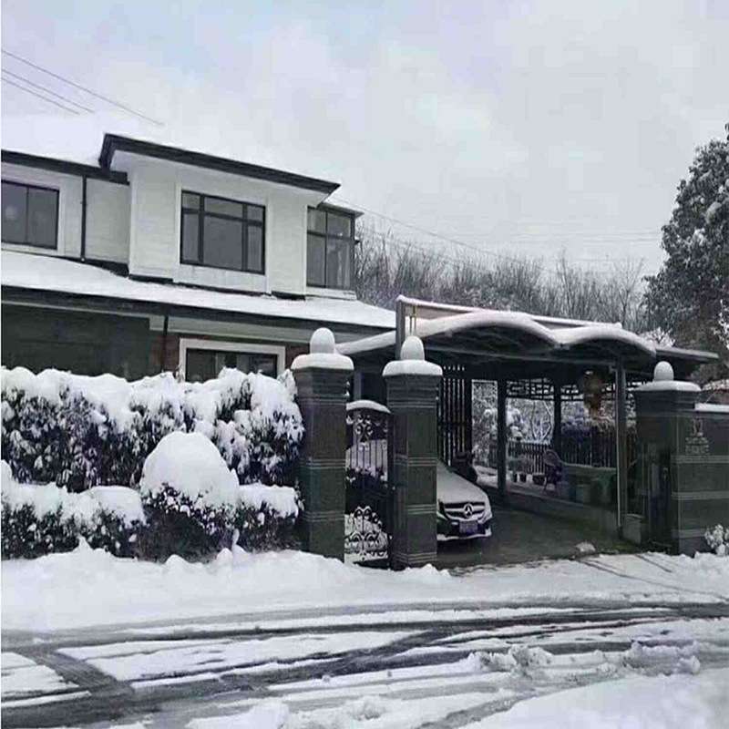 海厦铝合金雨棚遮阳棚别墅庭院轿车停车棚耐力板顶棚材质耐候性强
