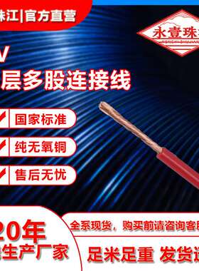 永壹珠江rv线电线国标厂家供应RV1-300方多股软线PVC绝缘电线电缆