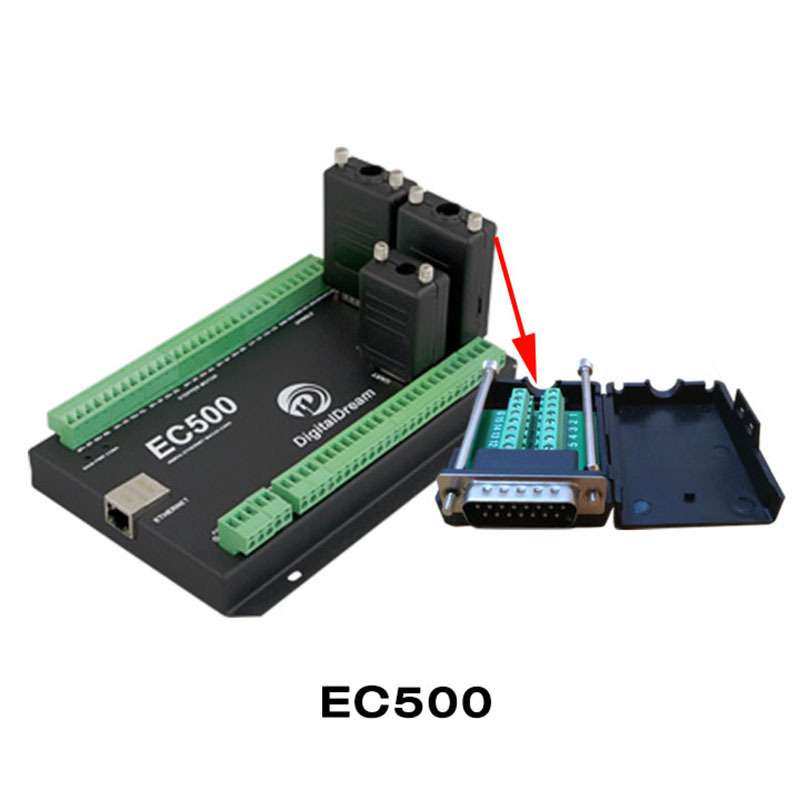 运动控制器3轴 以太网mach3雕刻机控制器数控机床控制EC500