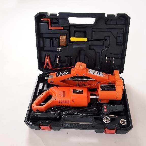 手摇剪式千斤顶12V2T/3T便携省力加厚钢材电动千斤顶电动扳手套装