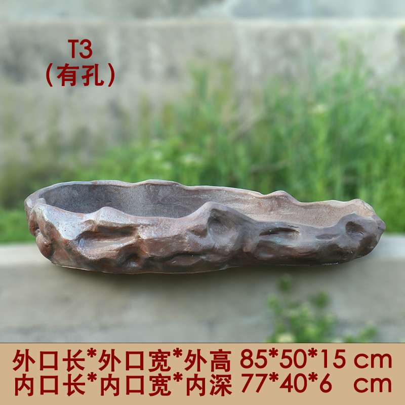 紫砂花盆盆景盆浅盆树桩异形大型大号造景手工南蛮盆觅陶乡图片