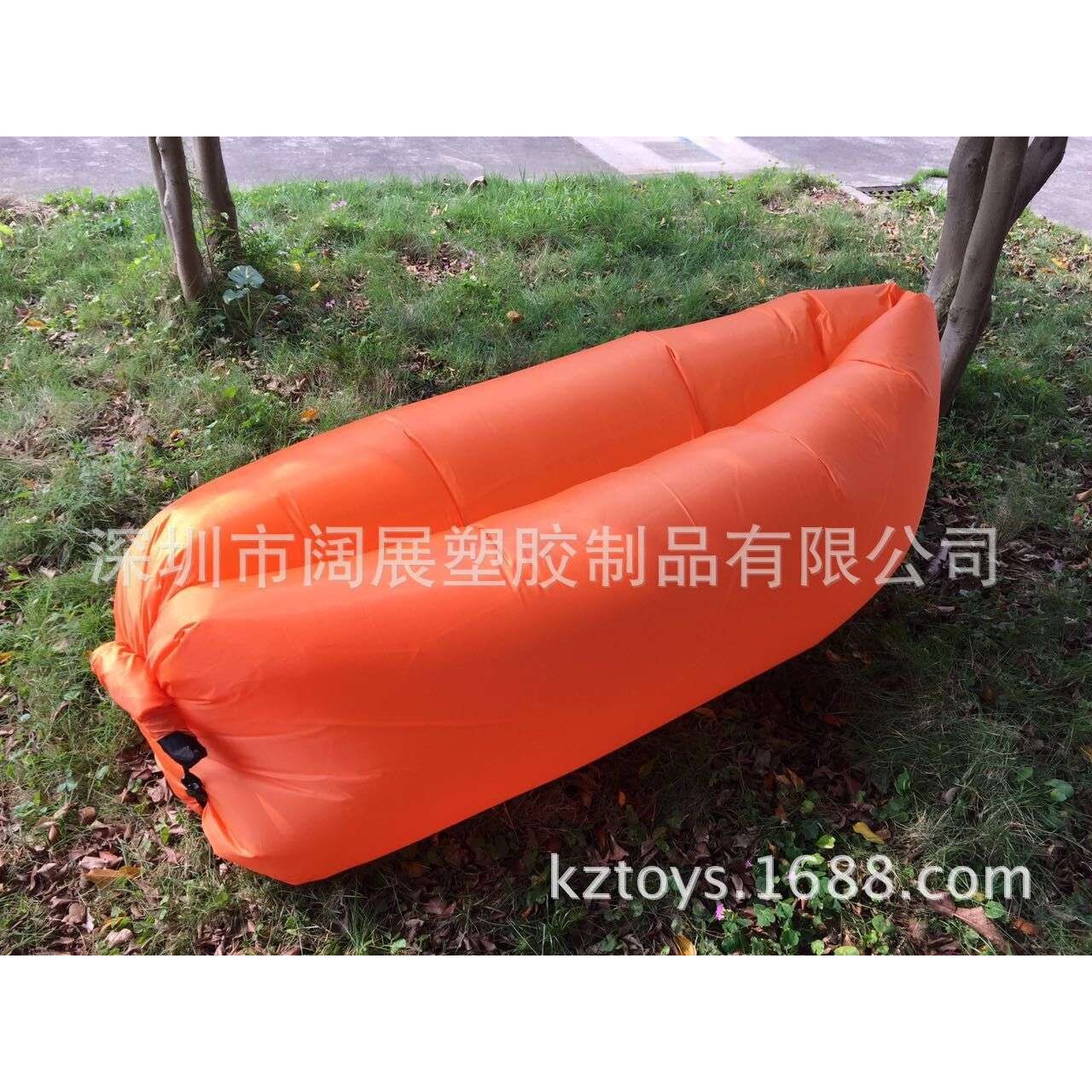 加厚双层涤纶户外快速充气便携式充气睡袋尼龙布懒人沙发懒人床