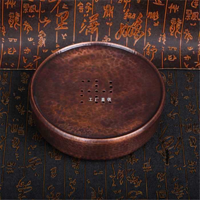 铜茶洗铜大号茶盂水盂带盖建水壶承干泡台茶盘手工茶具零配