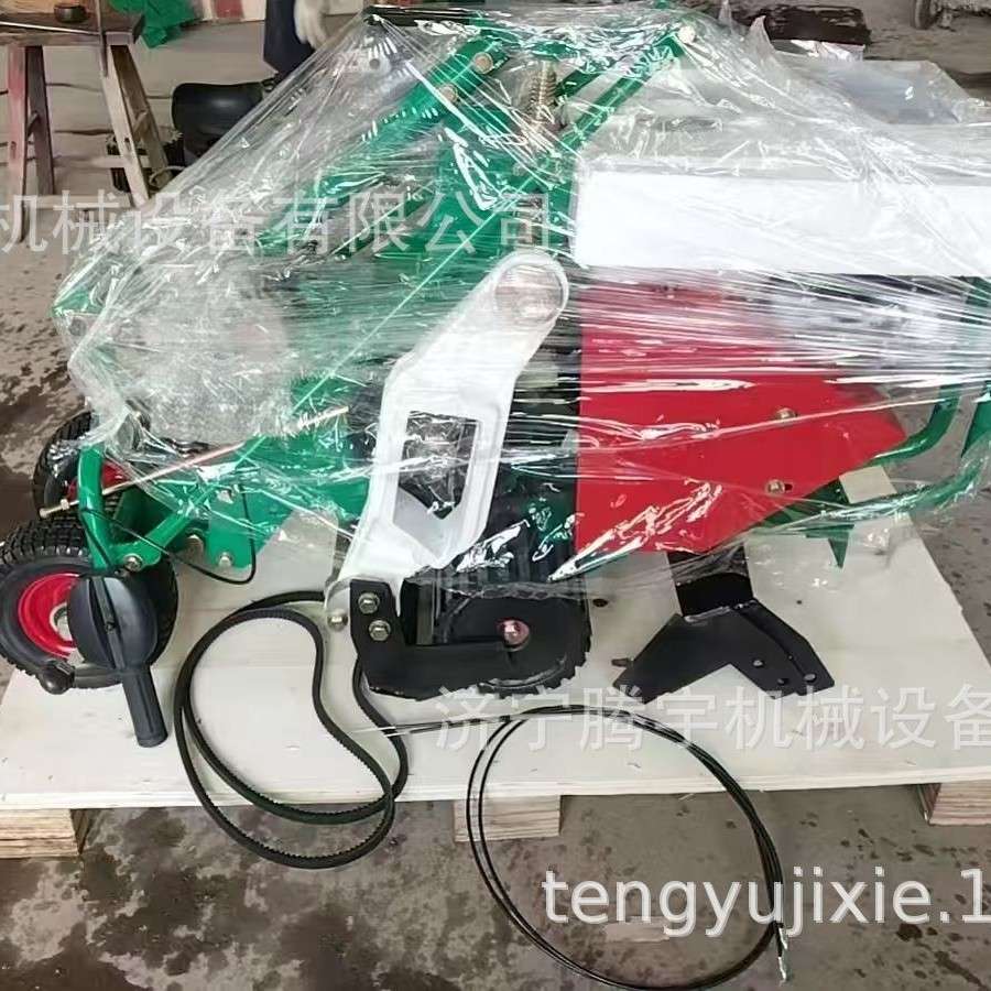 手推式起草皮机自动切断起草皮机350型济宁腾宇电启动草坪起草机