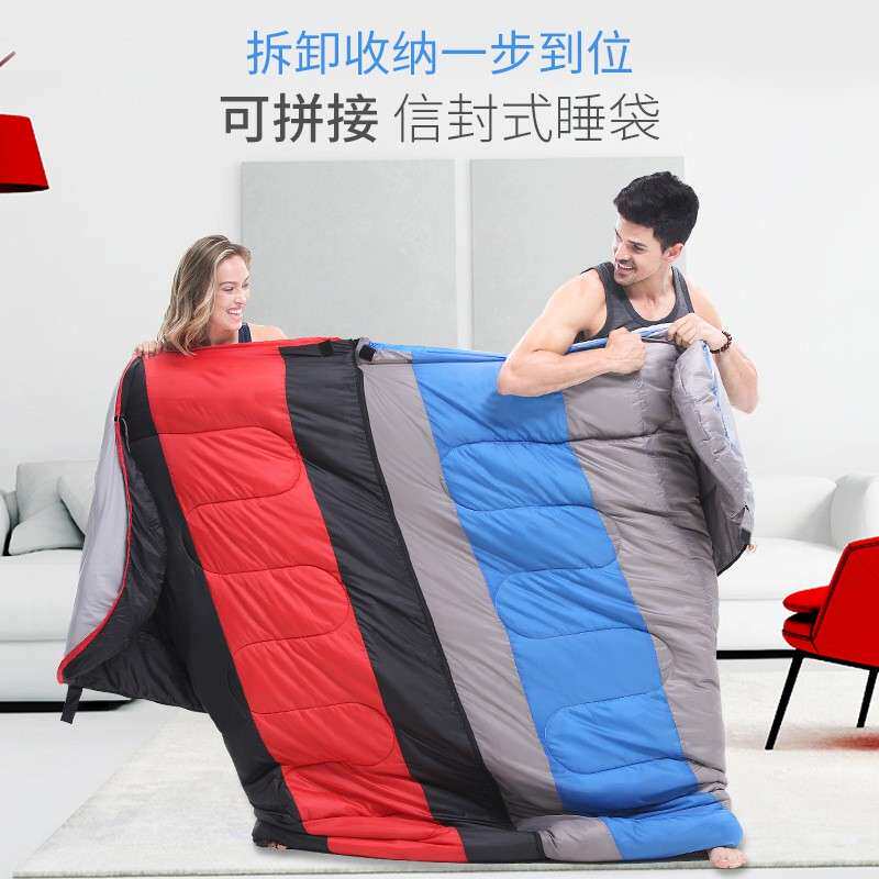 北极狼睡袋大人拆洗春夏秋冬季加厚成人户外防寒保暖露营单人室道