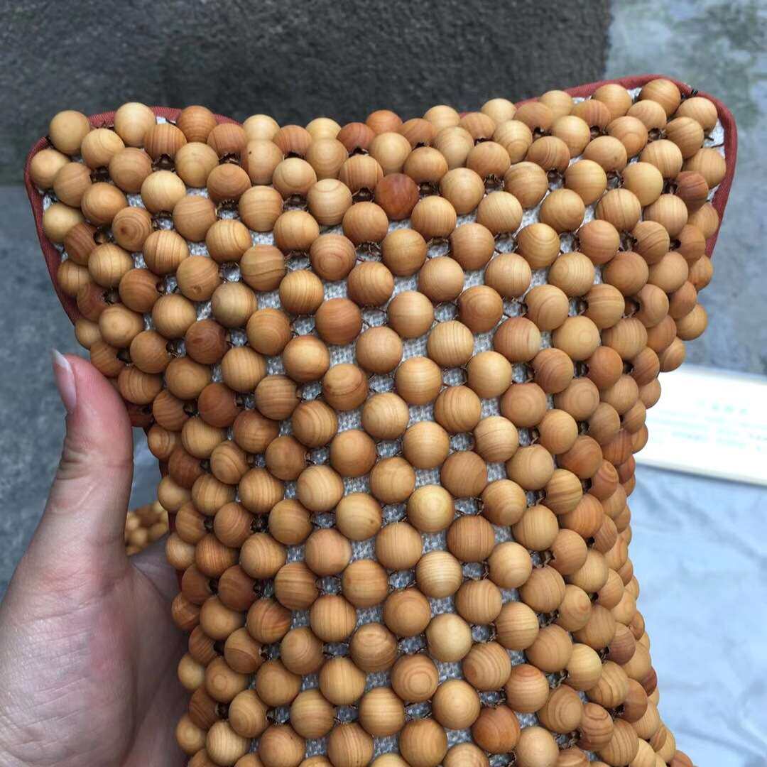 崖柏车枕头 1.0崖柏珠子 汽车颈椎靠枕 车枕内饰靠垫枕头厂家