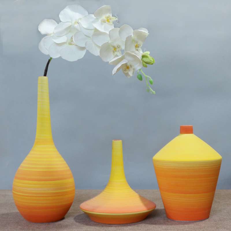 新中式陶瓷花瓶摆件客厅酒柜餐桌台面花器插花样板房玄关软装饰品