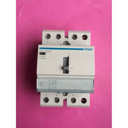 询价HAGER/海格ETC363P模块式交流接触器电磁继电器220VAC 63A3常