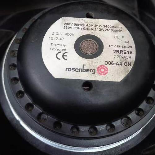 【铛裆机械】2RRE15 220*45R D05-A4 CN 230V 91/112W 原装进口风