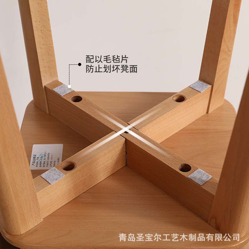 实木椅子方凳子现代简约化妆凳家用餐凳可叠放客厅儿童小凳子矮凳