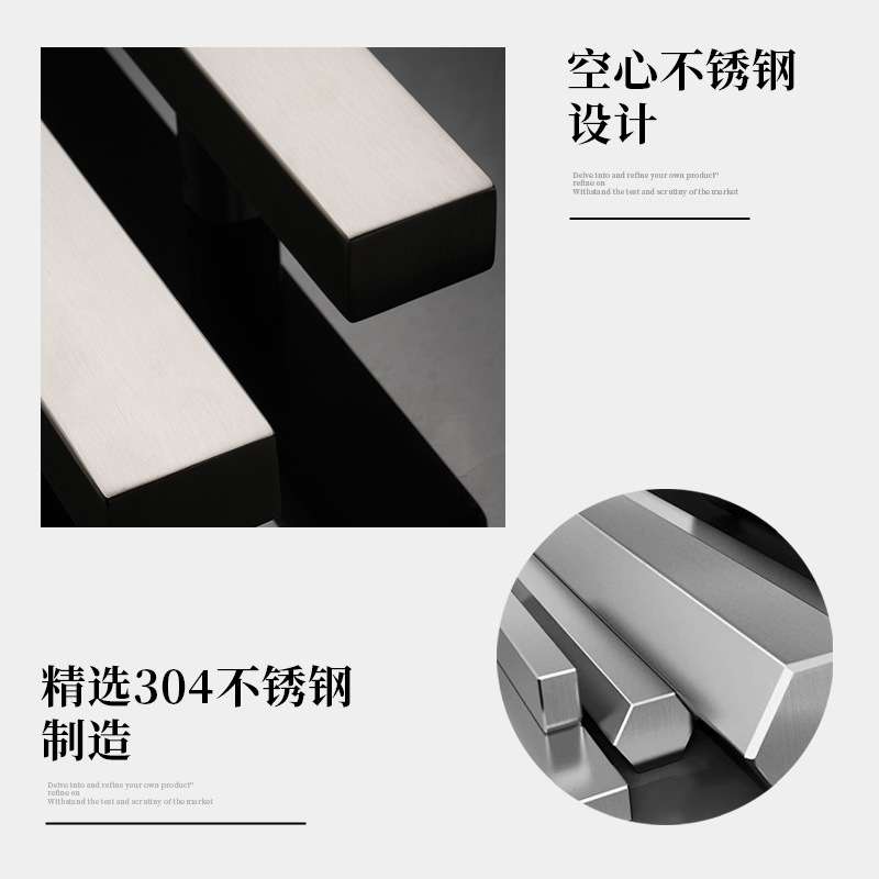 不锈钢把手 方管玻璃门 长拉手酒店门双开门大拉手201门把手