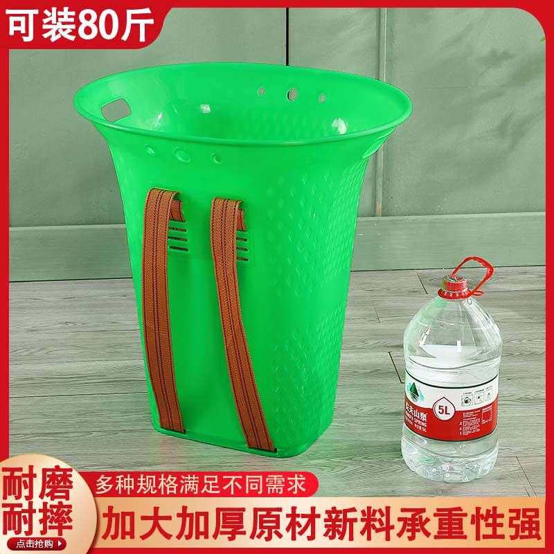 买菜农村竹编不漏水加厚家用超大农用赶集塑料大号仿熟胶背筐背篓