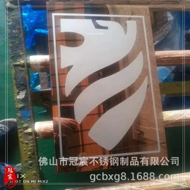 304镜面蚀刻玫瑰金 铝方管木纹蚀刻 不锈钢仿铜蚀刻板