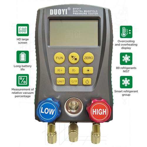 DUOYI DY517 Digital Manifold Gauge Meter   DY517 PLUS