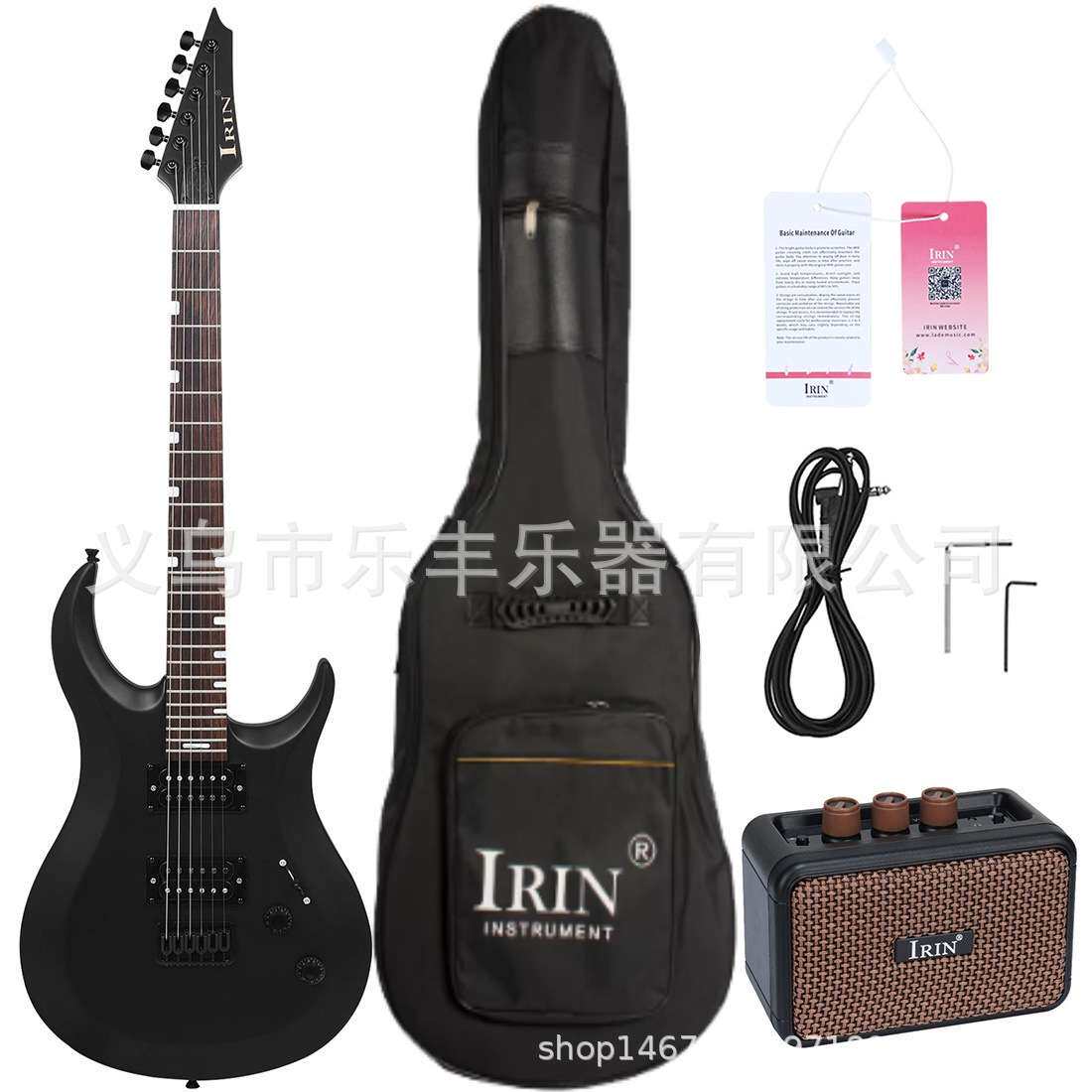 爱润奥古曼24品双双拾音器电吉他套装带5W音箱成人初学摇滚乐队