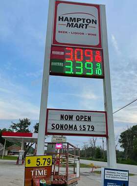 供应深圳海得利LED高亮数字油价牌蒙古白色LED油价屏